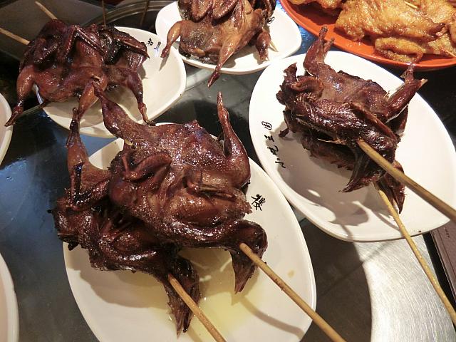 ウズラの串焼き