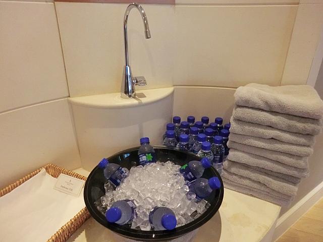 水やタオルもたっぷり用意されています
