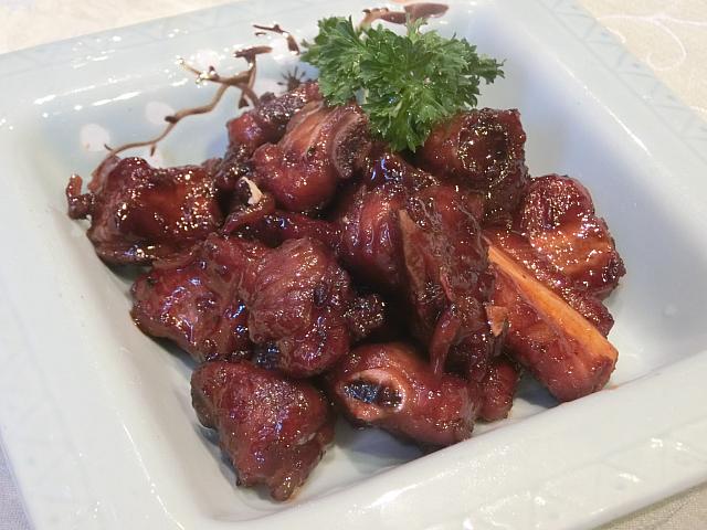スペアリブの甘酢炒め