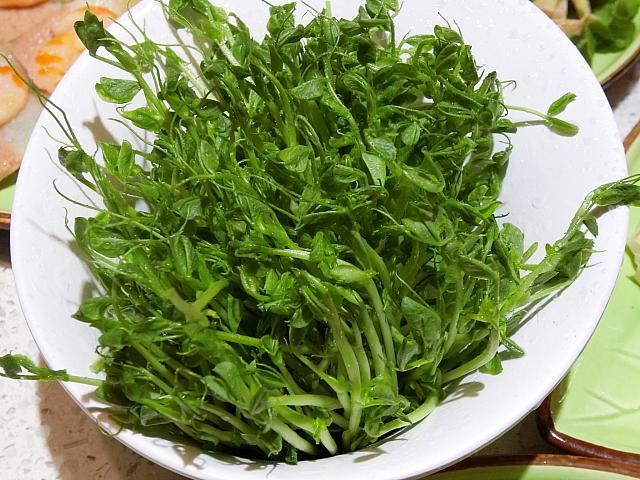 「豌豆苗」（22元）。豆苗です