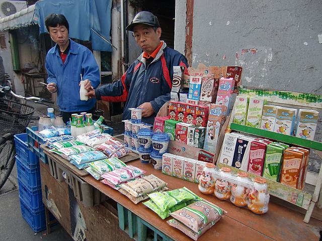牛乳の屋台