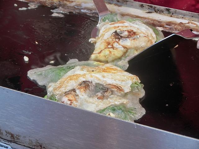 台湾式カキ入りお好み焼き