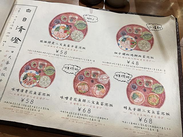 メニューはこんな感じ