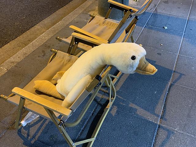 このガチョウのぬいぐるみも流行ってる？