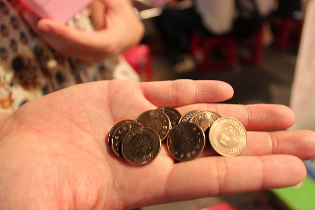 1円玉を投入します！