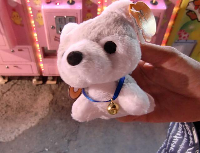 それでもねばって可愛い子犬のぬいぐるみをゲットしちゃいました。