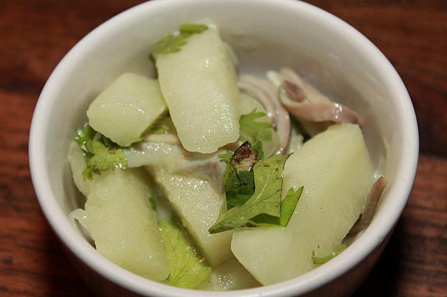 西洋薯というシャキシャキしたお芋のような野菜のマリネ