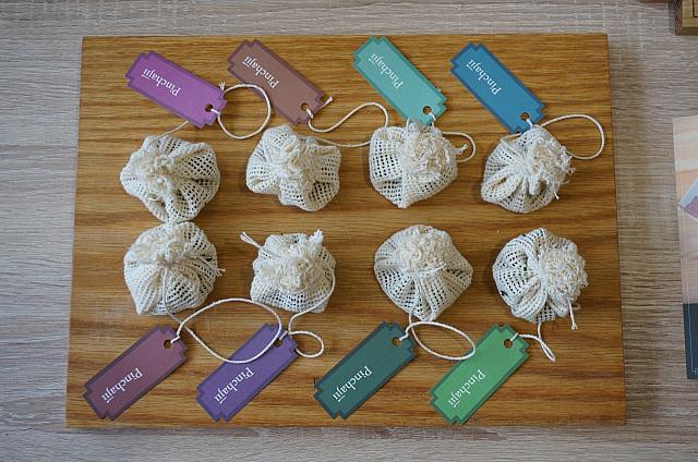 試作中のティーバッグもオシャレなんです
