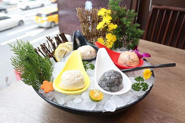 綜合手工滑　手作りつみれミックス(エビ、イカスミ、ホタテ、アワビ)