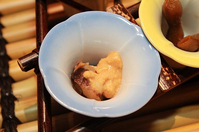 栄螺と青菜雲丹和え