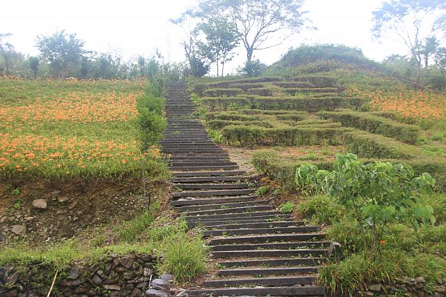 右側に金針山の文字、空から見るともっと分かりやすいです