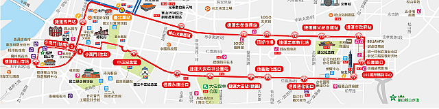 レッドライン路線図
