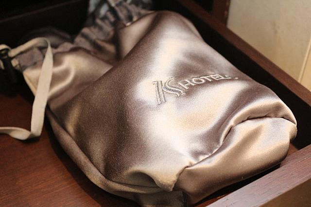 ドライヤーはきんちゃく袋の中に