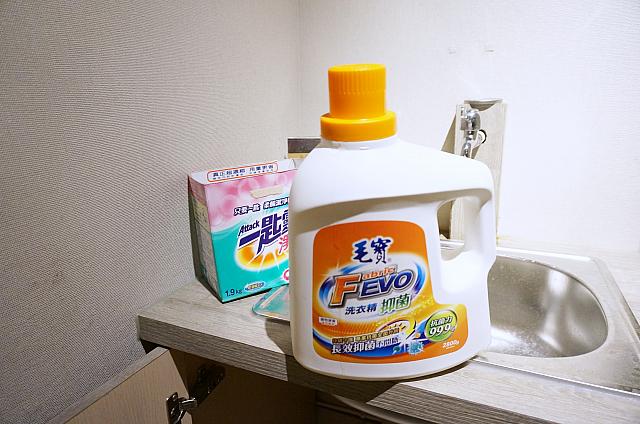 洗剤は液体タイプと粉タイプの2つ用意されていました