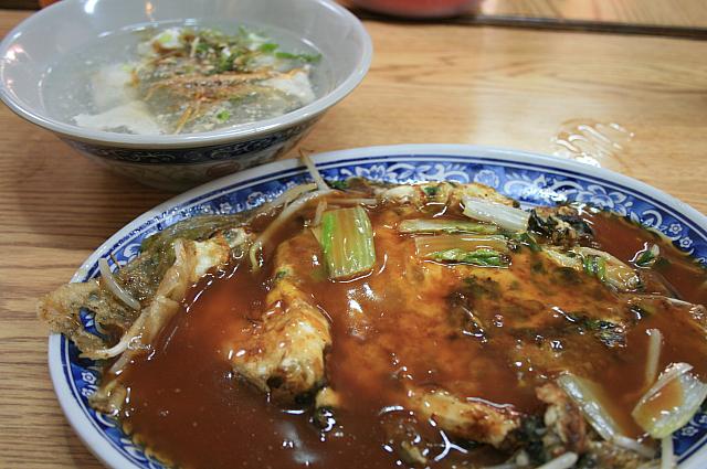カキ入り卵お好み焼きの「蚵仔煎」！あの有名な「蚵仔煎」は台南が発祥だったんですって～。