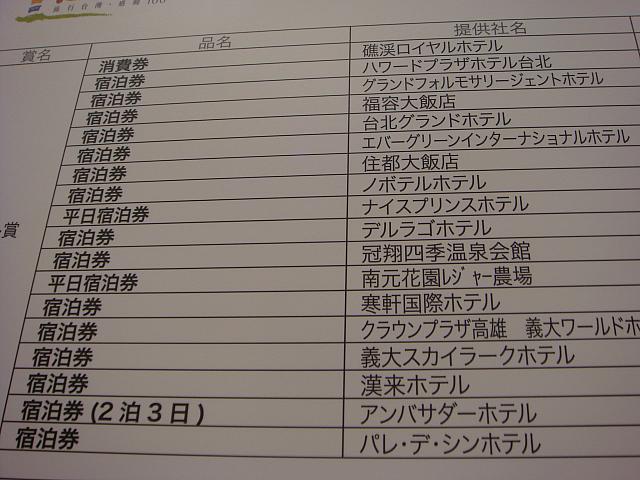 今年も景品は？