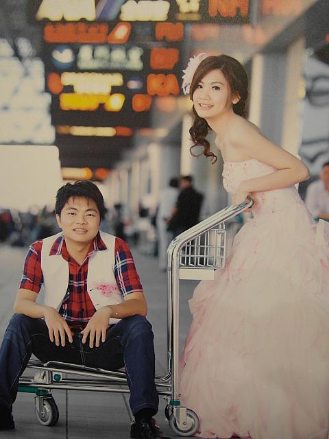 台湾といえば変身写真！もちろん披露宴会場にはたくさん飾られていました