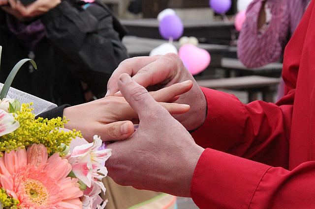 結婚指輪も交換します