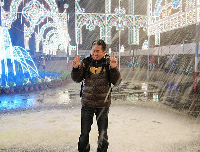 人工雪！！！痛いです～～