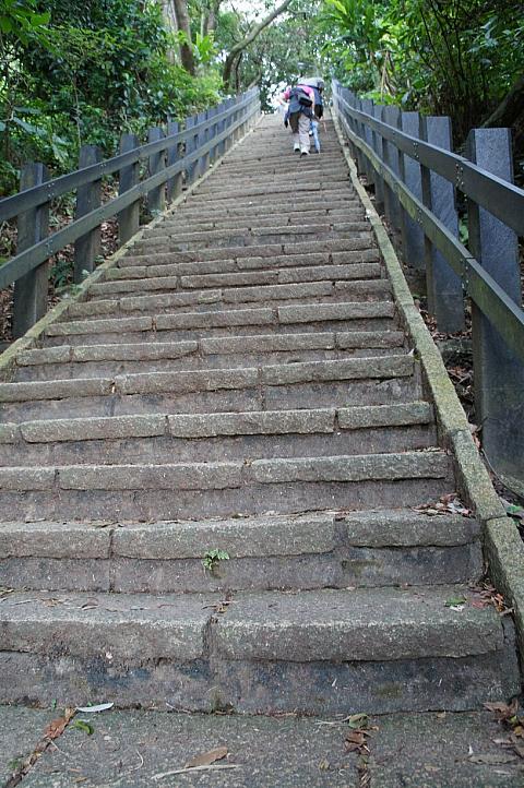 登る時間は30分もかかりませんが、なかなかの傾斜で運動不足のナビの足はガクガク＞＜