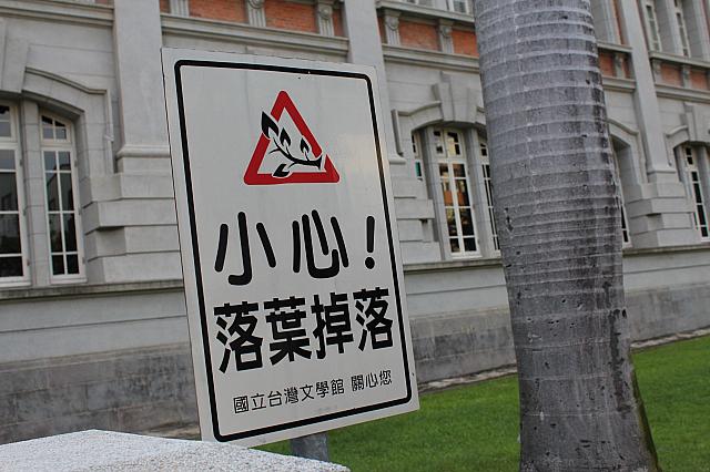 落ちてくる葉っぱにご注意！あたった人の話によると、すっごく痛いそう