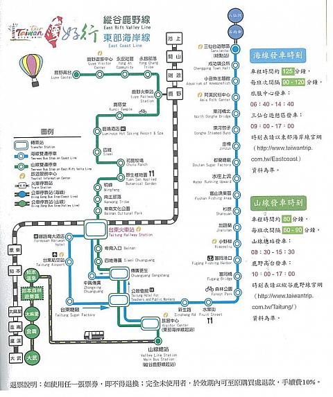 台東の観光地をほぼ網羅しています！実はこのチケット元々の値段は1172元！67％引きの超お得なチケットなんです！！