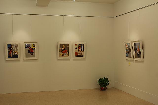 広々とした展示空間が！「日本插畫大師三人展（日本イラストレーター三人展）」を開催中だそうです！