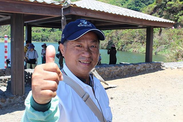 ガイドさんは暑くても元気！
