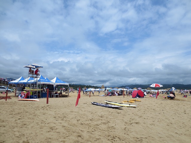 海水浴場の雰囲気です。