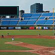 最終日の27日には、桃園国際棒球場で台湾プロ野球のラミゴモンキーズ2軍と対戦。この日はプロ野球のシーズン中ということで、観客を入れない練習試合となりました。