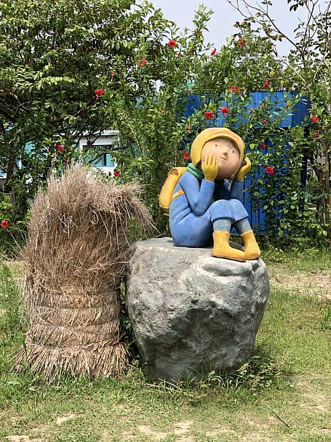 園内にある台湾の絵本作家、幾米のキャラクターに癒されます！