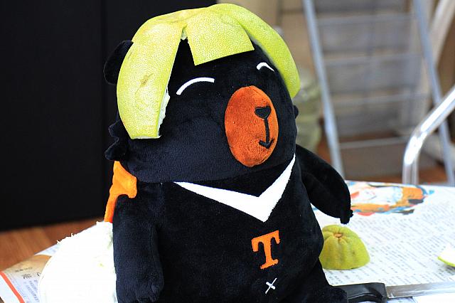 ちびっこが柚子の皮で作ったカツラをかぶるのが定番～！