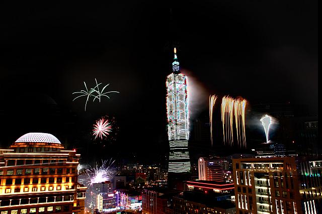 夜景も美しい台北101
