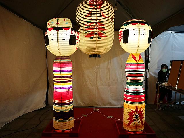 伝統工芸のこけしをランタンに模った宮城県