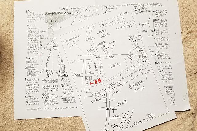 手書きという所がなんともあったかい。この地図、毎日のように使わせていただきました！