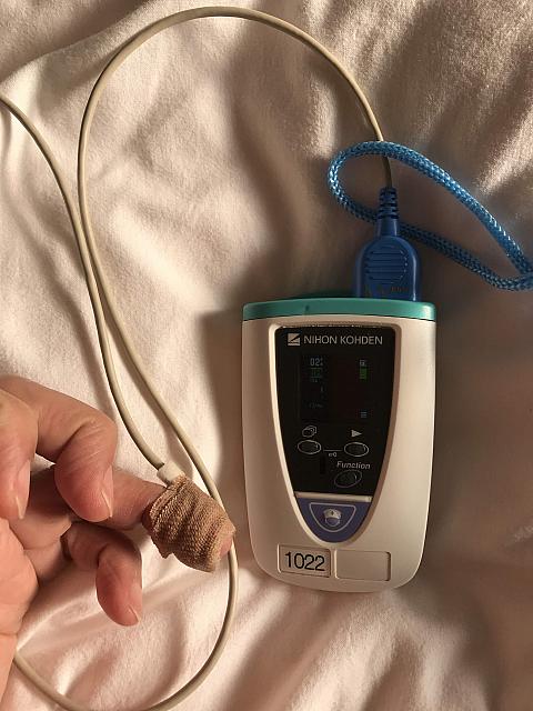 血中酸素を常時監視されていました
