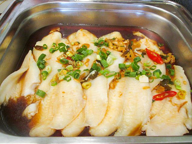 白身魚の中華風蒸し煮