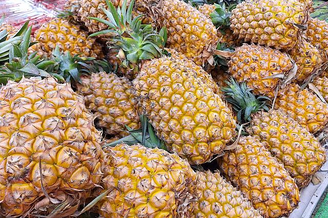ほかにはどんなフルーツが食べられるか見てみましょう！まずはおいしそうなビジュアルの台湾パイナップル！
