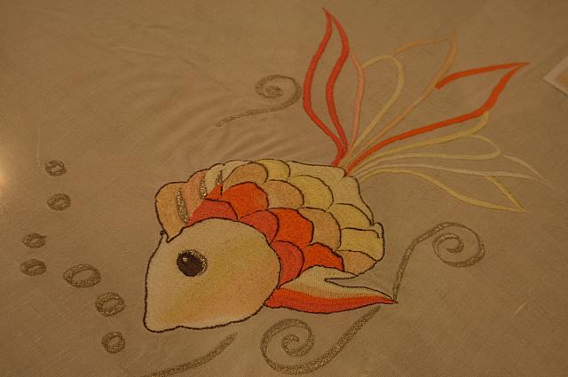 テーブルクロスにも可愛いGold fish♪
