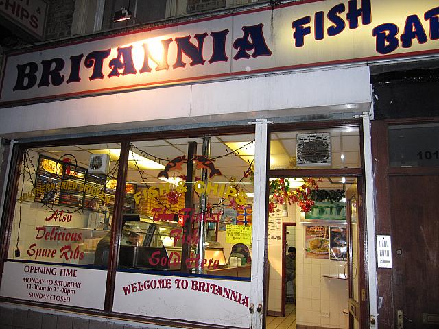 イーストロンドナー御用達のフィッシュ・アンド・チップスのお店。