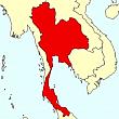 赤いところがタイの領土