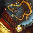天井に描かれた龍の絵は「大坑舞火龍」に関係しているそうです。