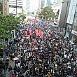 香港ではよく行なわれるデモ行進