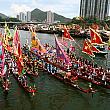 6月の香港　【2019年】 ドラゴンボート 粽 龍舟 セントラル 端午節 フルーツ 果物雨天