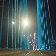 海の上を走る橋、釜山港大橋は夜景もキレイです。