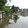 6日から台風の影響で3日間雨が降り続いた上海。水郷・朱家角の運河もあふれました