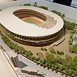 東京オリンピックのスタジアム模型。どんなのが完成するのかあまり知らなかったので、じっくり見てしまいました
