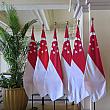 フラトンホテルです。キレイにシンガポールの国旗が並んでいます。