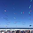 雲ひとつない大空に舞う大小さまざまな凧タコたこ…圧巻！