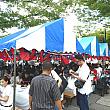 飲食スペースには無数の台湾国旗が！